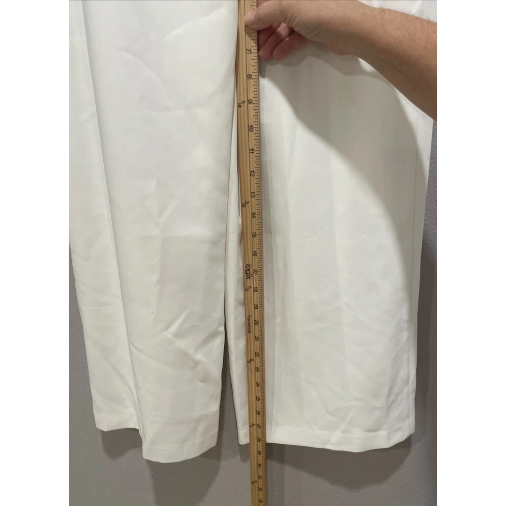 NWT Commense Solid Wide Leg Pants LARGE Stylish WHITE Quality Fast Shipping - Picture 10 of 10